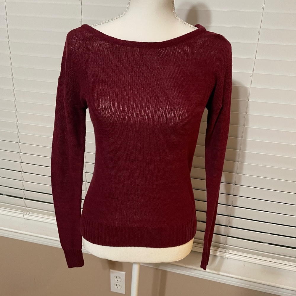 Perfectly soft perfectly you burgandy sweater xs